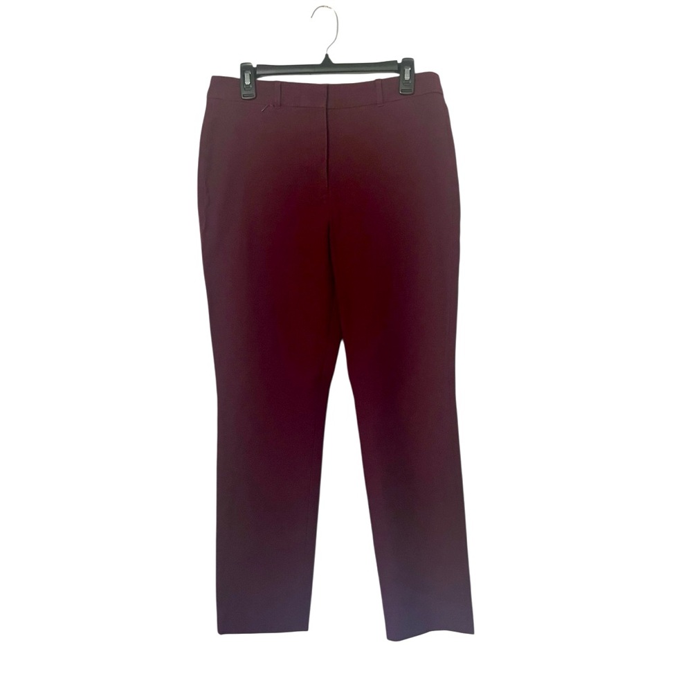 WHBM White House Black Market High Rise Stretch Pants Red Wine Size 10